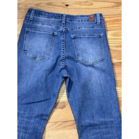 Gogo Jeans USA Juniors Size 9 High Rise Flared Leg Frayed Hem - Picture 5 of 12